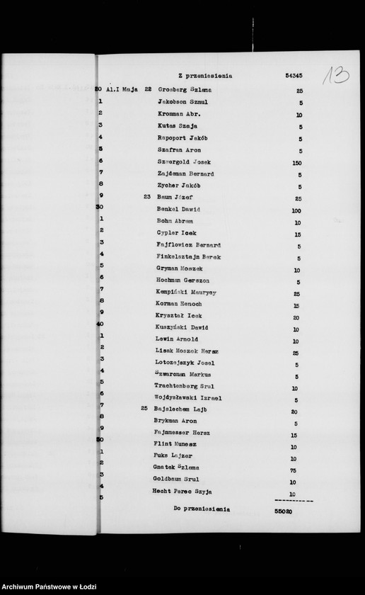 Obraz 17 z jednostki "Rejestr poborczy"