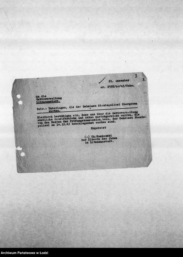 Obraz 6 z jednostki "[Korespondencja PSŻ w różnych sprawach]"