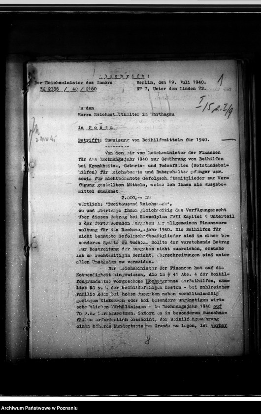 Obraz 5 z jednostki "Okólniki, rozporządzenia"