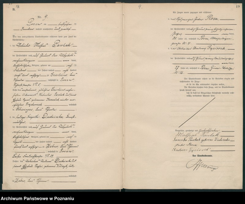 Obraz 11 z jednostki "Księga miejscowa małżeństw tom I [Rejestr główny małżeństw]"