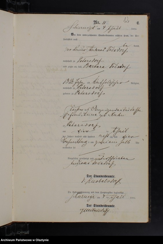 image.from.unit.number "Sterbe-Neben-Register Nr 1 - 61"