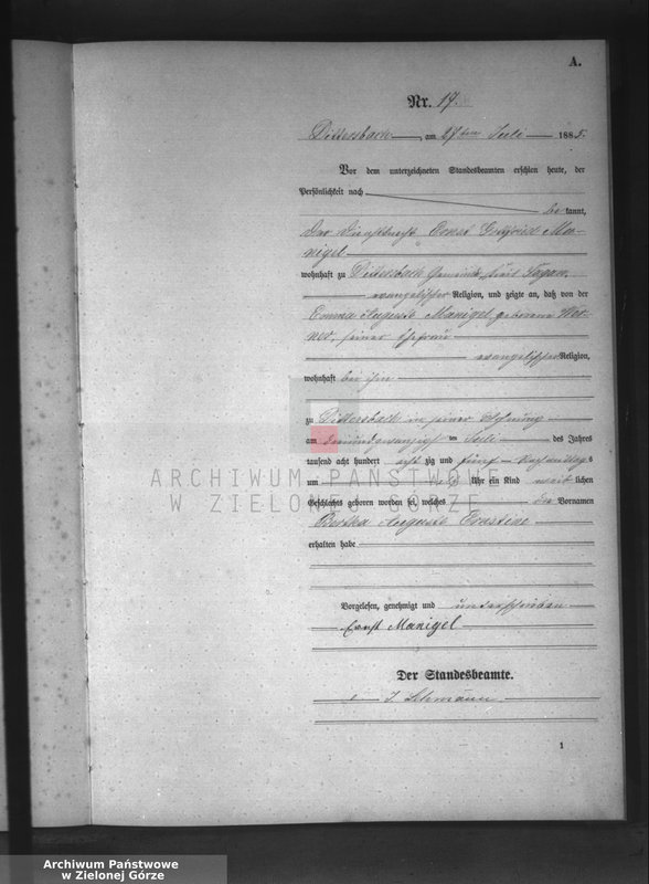 Obraz 20 z jednostki "[Księga aktów urodzeń]"