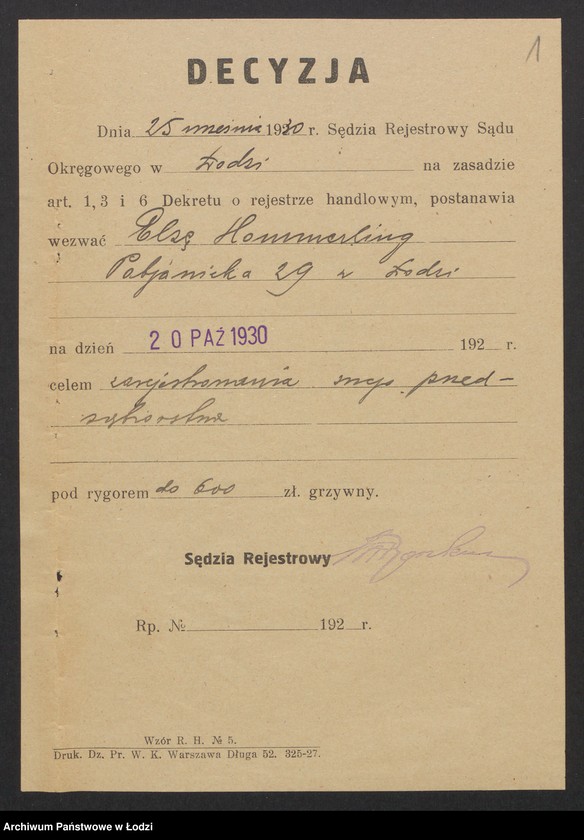 Obraz 3 z jednostki "Elza Hemmerling – sklep rzeźniczy"