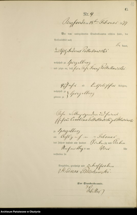 image.from.unit.number "Sterbe-Haupt-Register Nr 1 - 71"