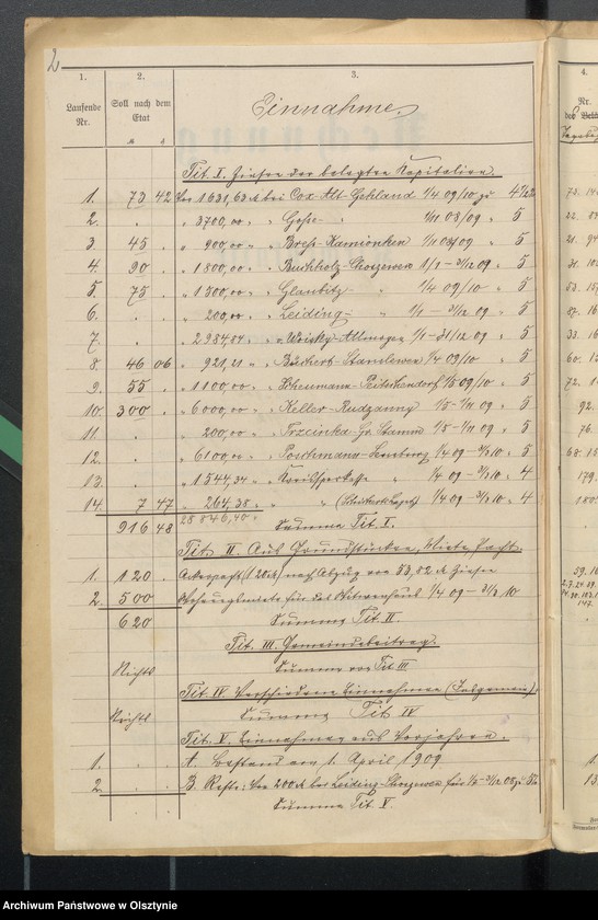 image.from.unit.number "Rehnung der Pfarrerwitwenkasse in Sorquitten"