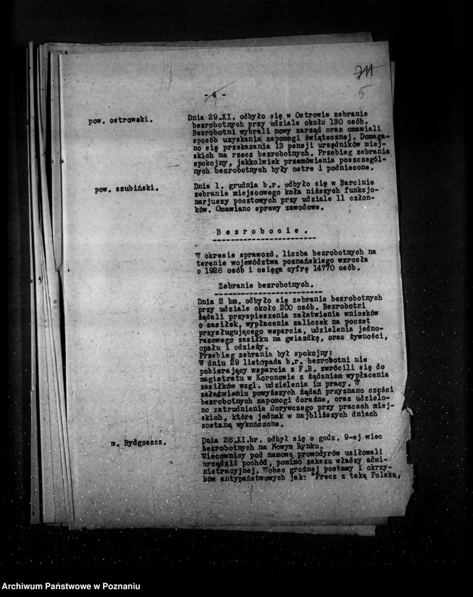 Obraz 9 z jednostki "Sprawozdania sytuacyjne tygodniowe za czas od 29 listopada 1929 r. do dnia 2 stycznia 1930 r. /nr 5-9/ działy VII-XIII"
