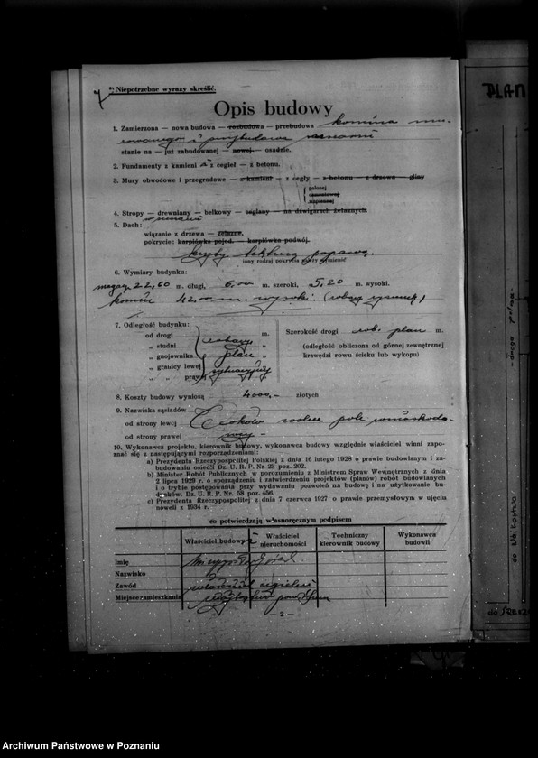 Obraz 11 z jednostki "Zatwierdzenie zakładu przemysłowego /cegielni/ M. Góreckiego w Wójtostwie powiat śremski"