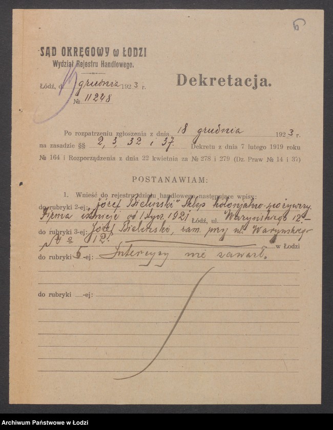 Obraz 8 z jednostki "Józef Bieliński - sklep kolonialno-spożywczy"