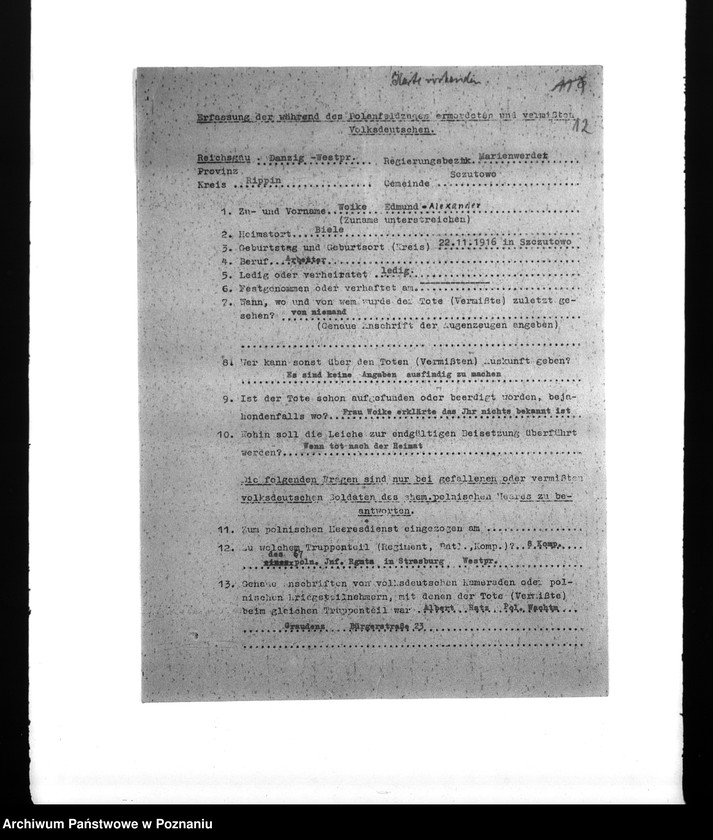 Obraz 16 z jednostki "Amtliche Meldungen Kreis Rypin"