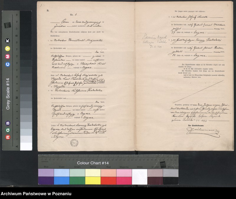 Obraz 3 z jednostki "Księga miejscowa małżeństw [Rejestr główny małżeństw]"