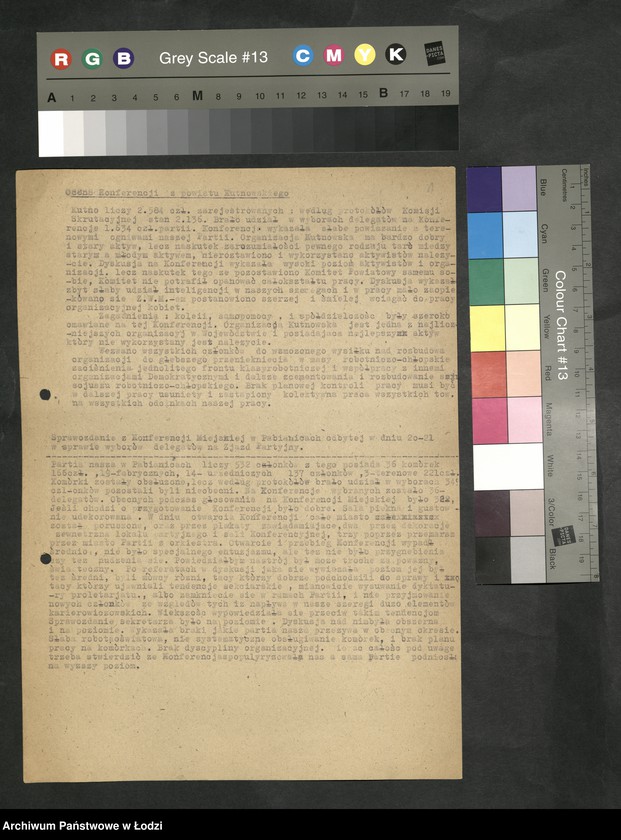 Obraz 2 z jednostki "Oceny [przebiegu oraz nadesłanych materiałów sprawozdawczych z] konferencji powiatowych [i miejskich]"