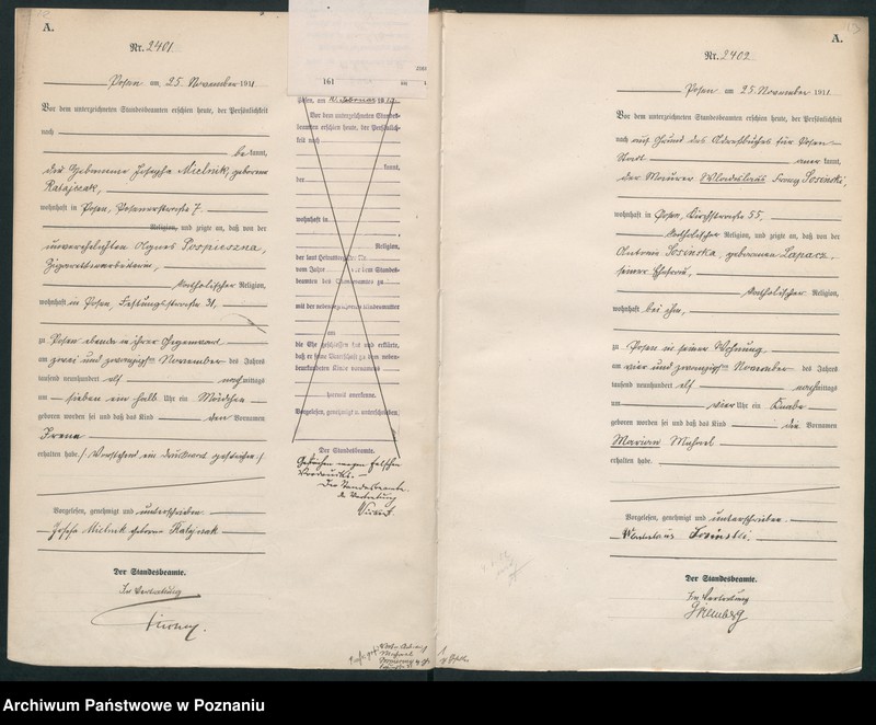 Obraz 10 z jednostki "Księga miejscowa urodzeń tom VI [Rejestr główny urodzeń]"