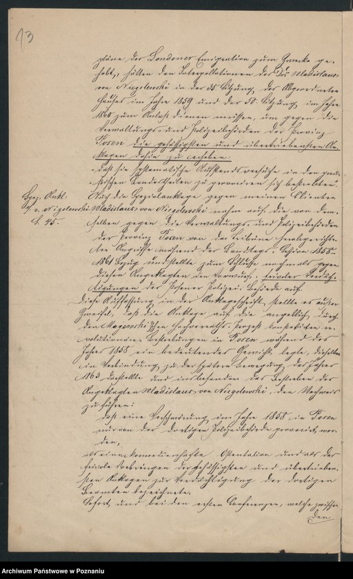 Obraz 16 z jednostki "Klage der Posener Polizeibeamten gegen den Rechtsanwalt Elven in Köln wegen Beamtenbeleidigung im Działyński - Prozess"