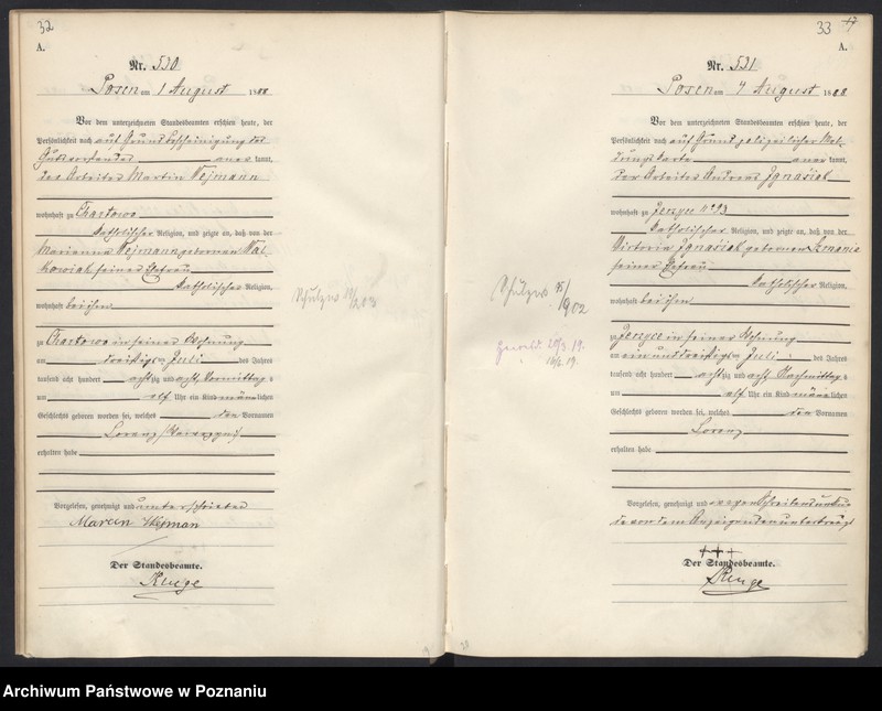 Obraz 20 z jednostki "Księga urodzeń t. II"