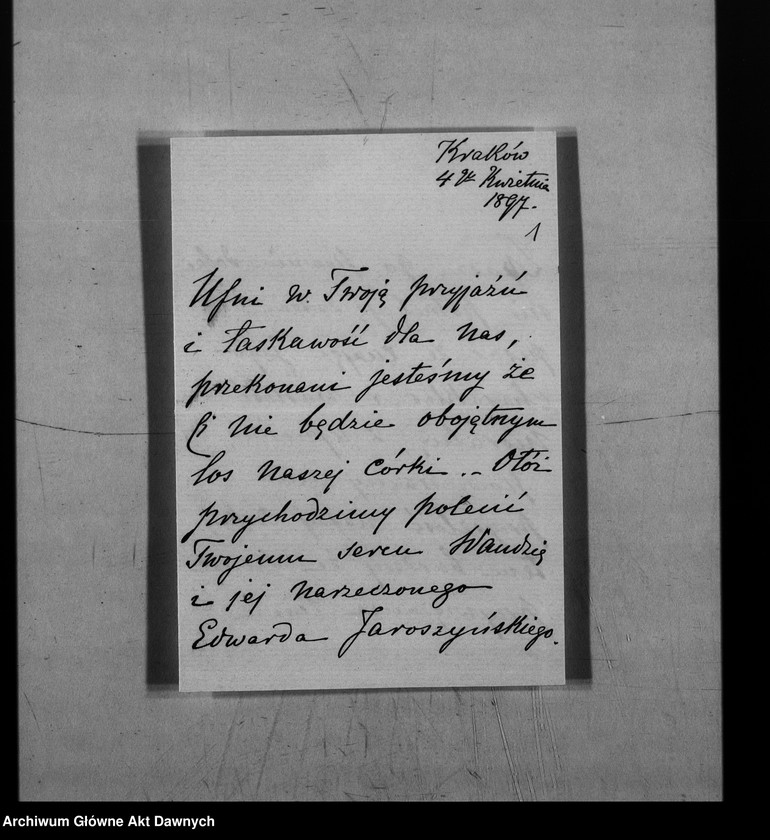 image.from.unit.number "Korespondencja Potockich. Do Stefana Potockiego następujący: Maria Sierakowska, Konstanty Skirmunt, Z. Skórzewski, Maria Skorupka, E. Sobańska, Zofia z Zamoyskich i Władysław Sobańscy, Narcyz Sobotkiewicz, Włodzimierz Spasowicz, Kaz. Stęchliński, dr Józef Surzycki, May księżna Sutherland, Leonard Sutkowski, G. Szamowski, Zygmunt Szembek, Jan Sztolcmann, Przemysław Scibor, Elżbieta Tarnowska."