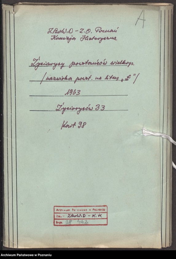 Obraz 7 z jednostki "Życiorysy powstańców wielkopolskich: Ł."