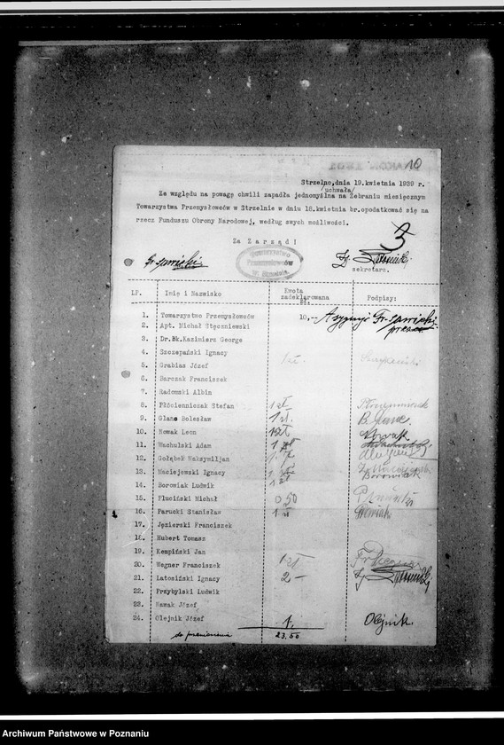 Obraz 14 z jednostki "Lista składek członkowskich Towarzystwa Przemysłowców w Strzelnie. Rachunki, pokwitowania"