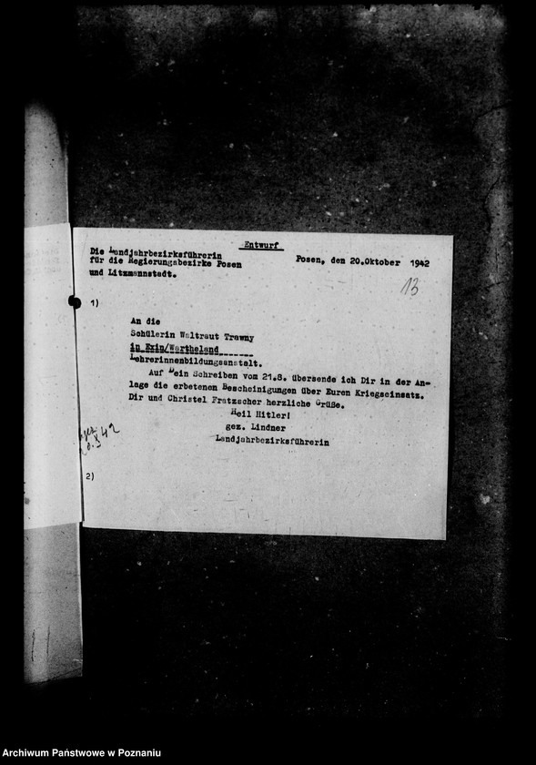 Obraz 17 z jednostki "Einsazt von Schülerinnen in die Landjahrlager"