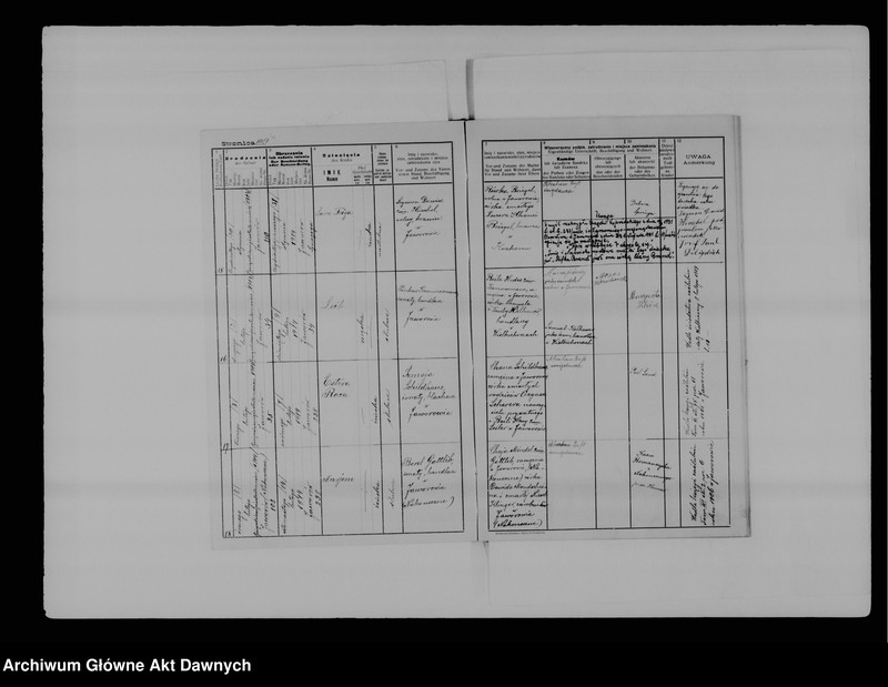 image.from.unit.number "Gmina wyznaniowa: Jaworów. Powiat: Jaworów. Księga metrykalna urodzeń, t. XII."