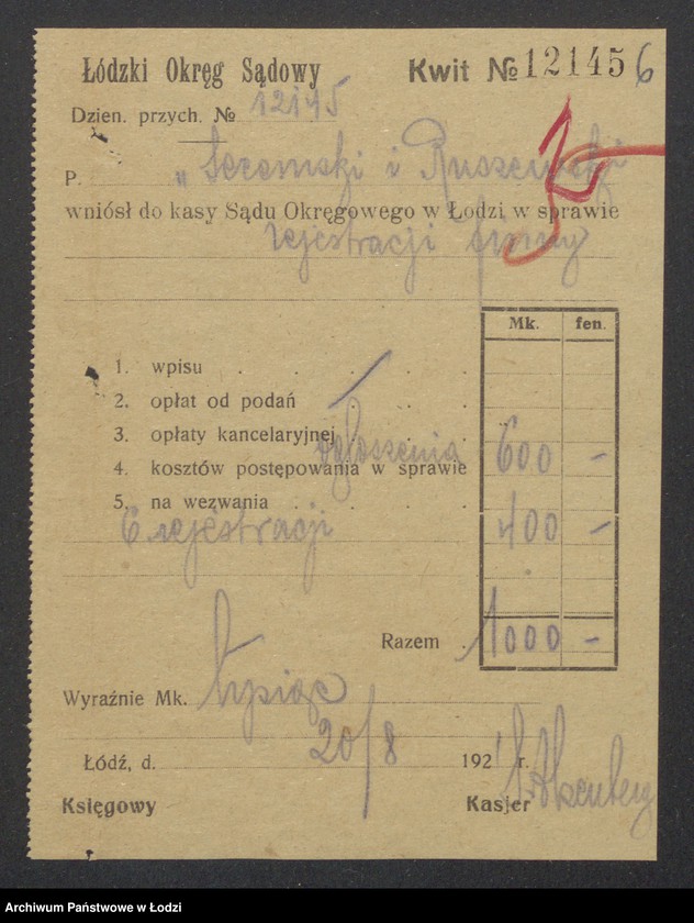 Obraz 8 z jednostki "Heronim vel Grojnem Ruszecki, Michał Secemski „Lotem” – prowadzenie biura ekspedycyjnego"