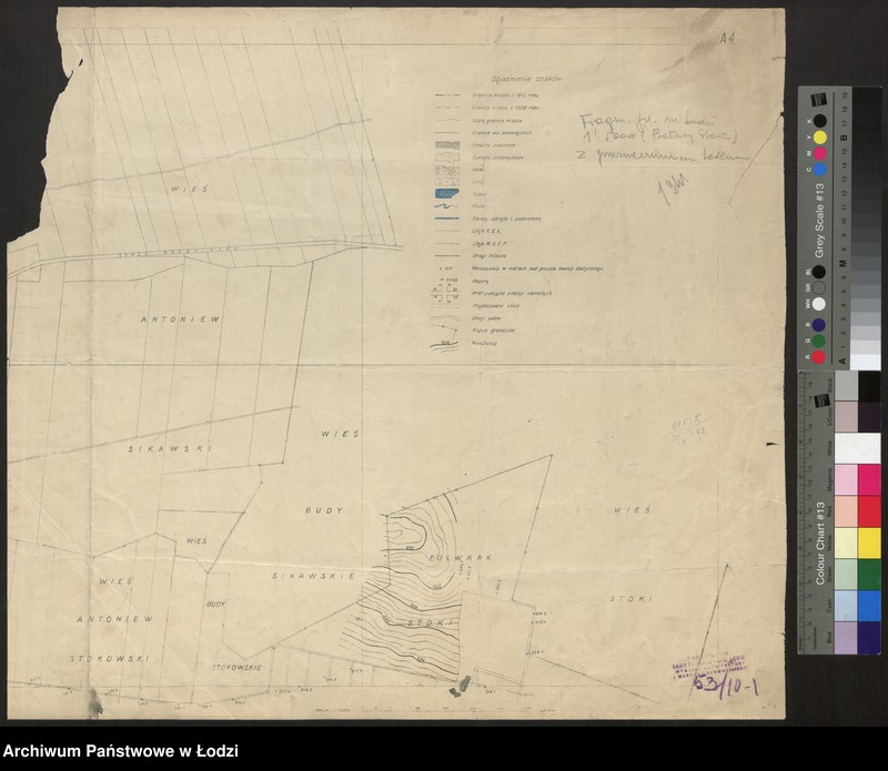 Obraz 1 z jednostki "Fragment planu m. Łodzi. Sekcja A4"
