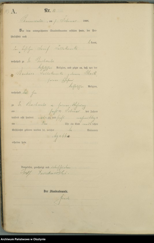 image.from.unit.number "Geburts-Haupt-Register Nr 1 - 100"