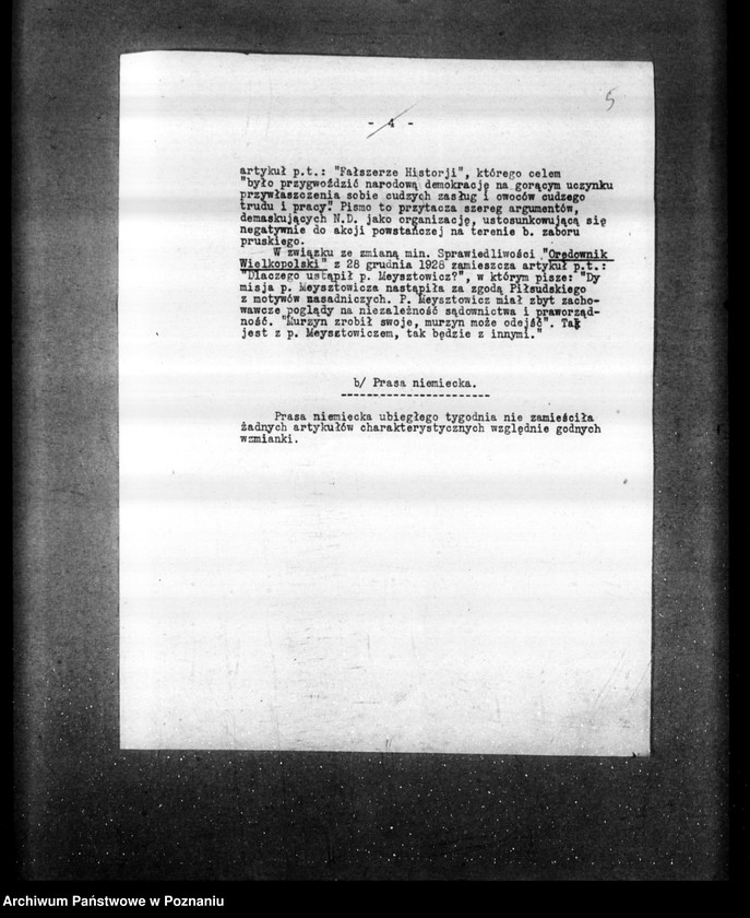 Obraz 9 z jednostki "Sprawozdania sytuacyjne tygodniowe za czas od 28 grudnia 1928 r. do dnia 31 stycznia 1929 r. /nr 1-5/"