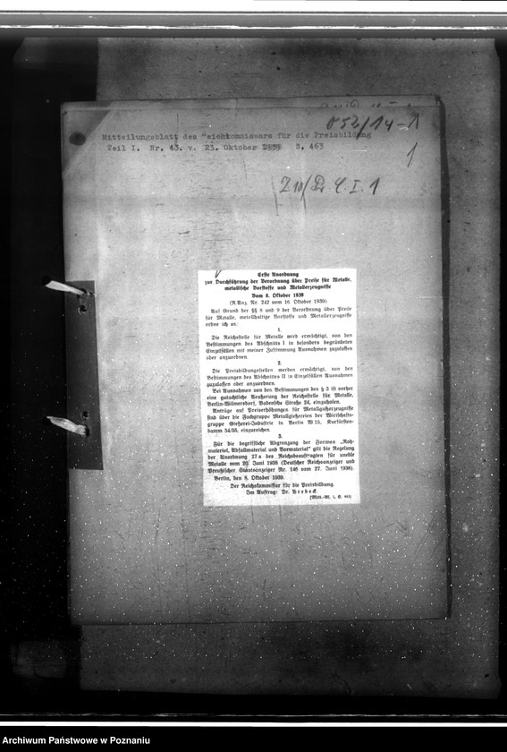 Obraz 5 z jednostki "Eisen- und Metallwirtschaft, sowie Preisbildung der Metallerzeugnisse"