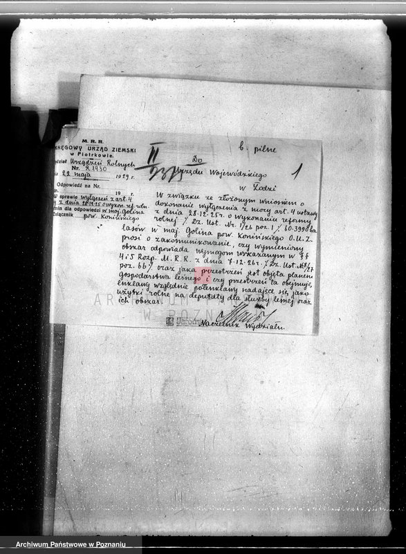 Obraz 5 z jednostki "Majątek Goliński powiat koniński /nadzór nad gospodarką leśna/"