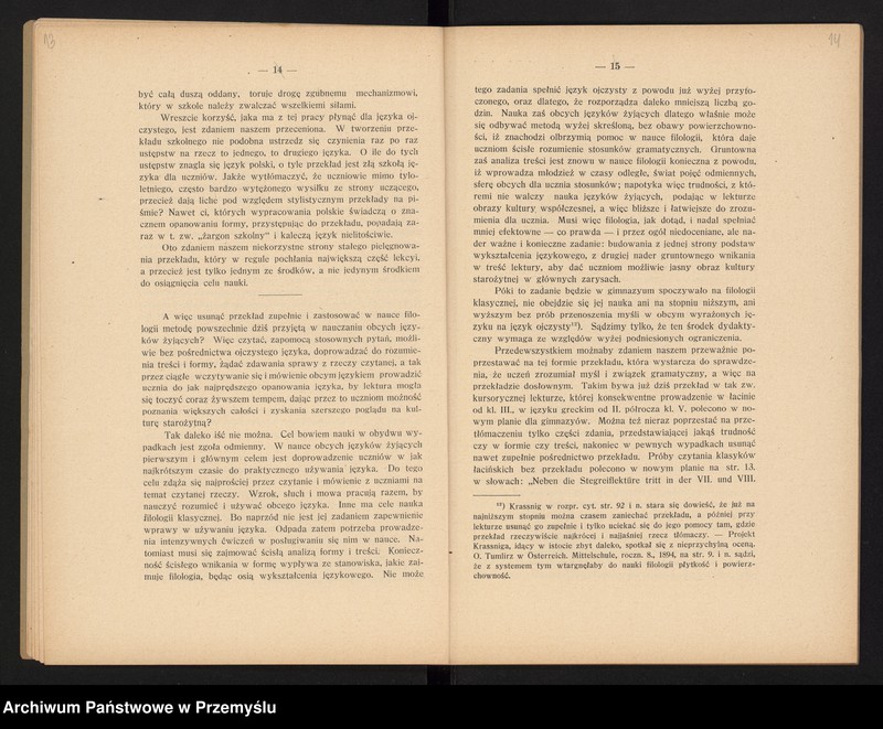 image.from.unit.number "XV Sprawozdanie dyrekcji c.k. gimnazjum polskiego w Cieszynie za rok szkolny 1909/10"