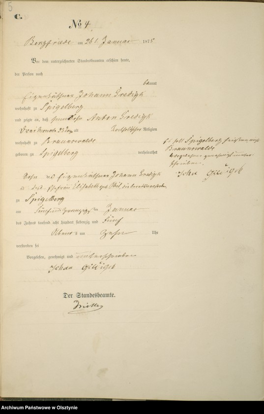 image.from.unit.number "Haupt-Sterbe-Register Nr 1 - 41"