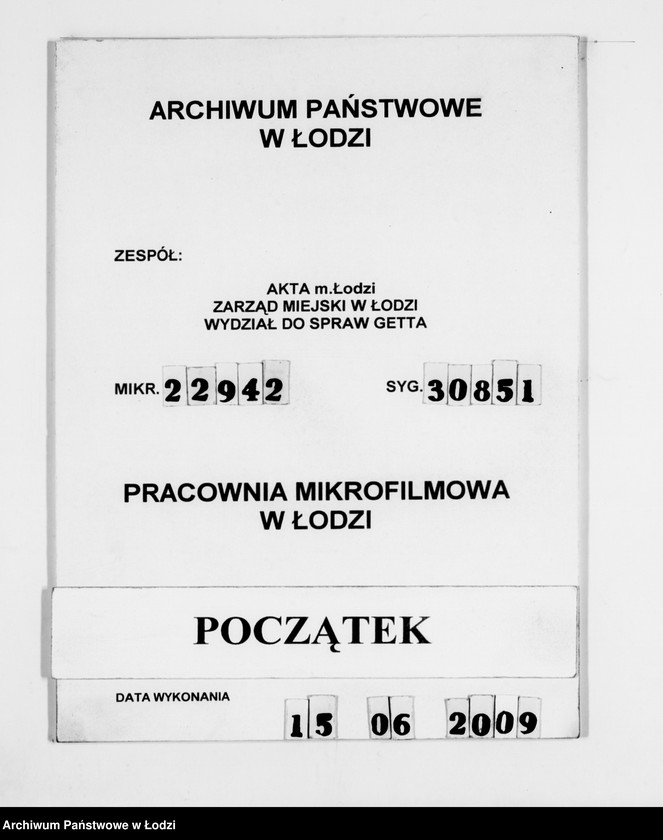 Obraz 1 z jednostki "F-ma St.Weilbach Litzmannstadt V Warenverwertung an den Juden Ältesten. Kinder-Kleider, Teppiche, Brücken"
