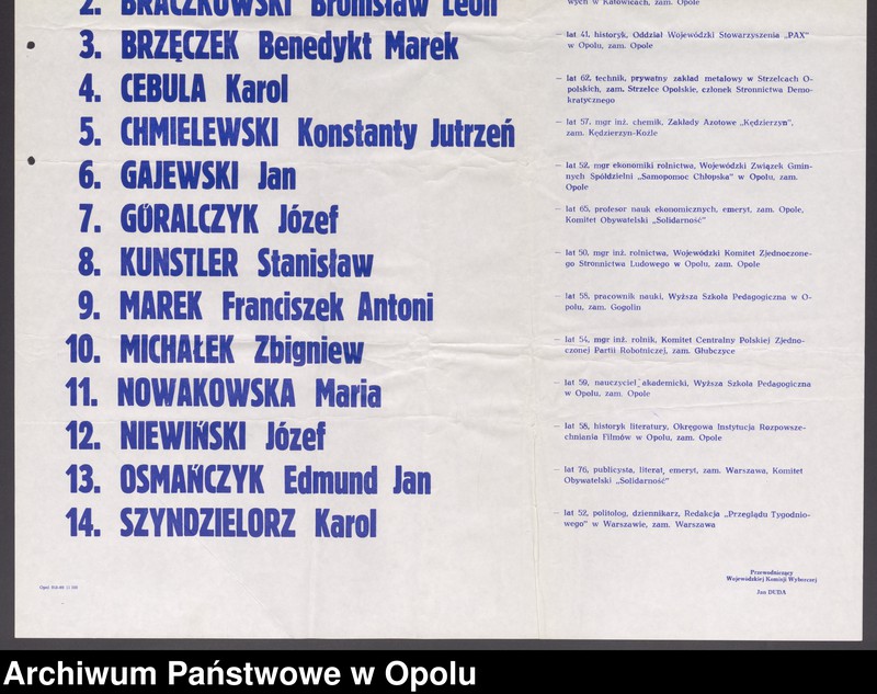 Obraz 14 z jednostki "Wybory do Sejmu i Senatu [-obwieszczenia wyborcze]"