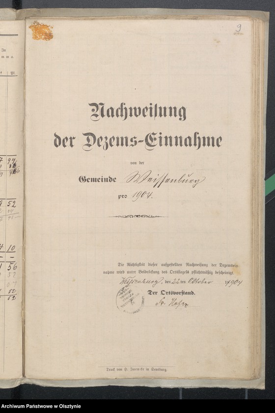 image.from.unit.number "Nachweisungen der Kirchendecems aus dem Kirchspiel Seehesten"