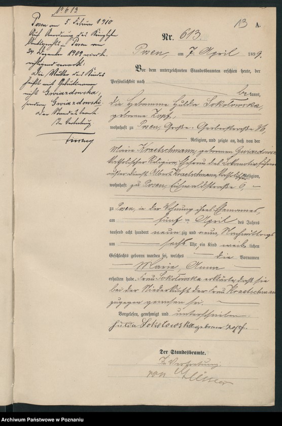 Obraz 16 z jednostki "Księga urodzeń t. II"