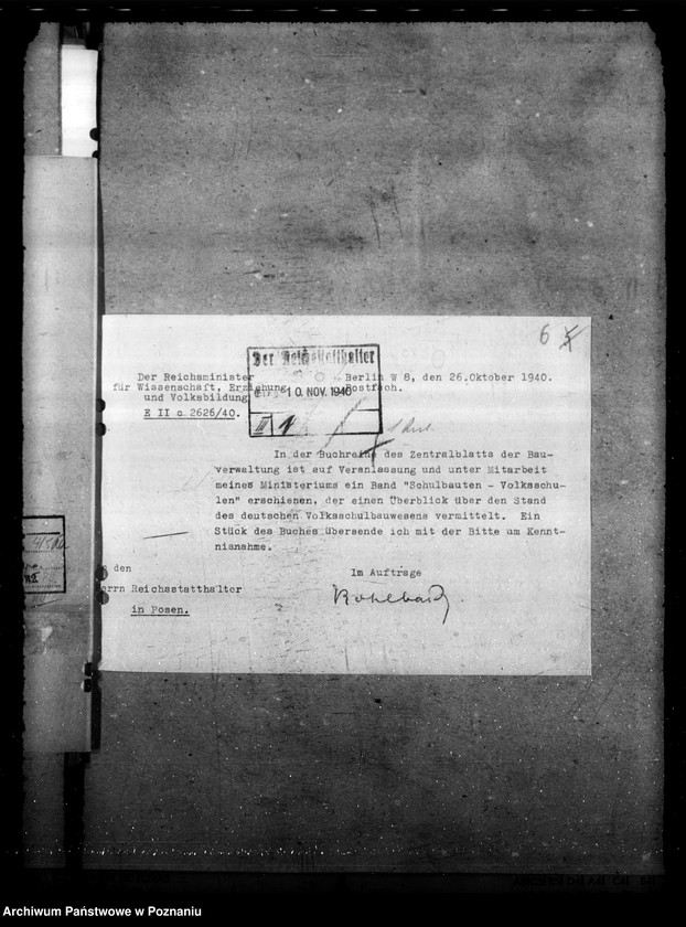 Obraz 11 z jednostki "Zuweisung beschlagnahmter Grundstücke. Schulgrundstück. Liquidierung der polnischen Schulvereine. Sommerkolonie- Komitee"