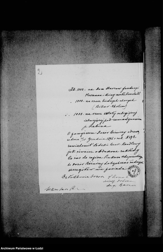 Obraz 6 z jednostki "Akta dotyczące legatu M. Weinberga"