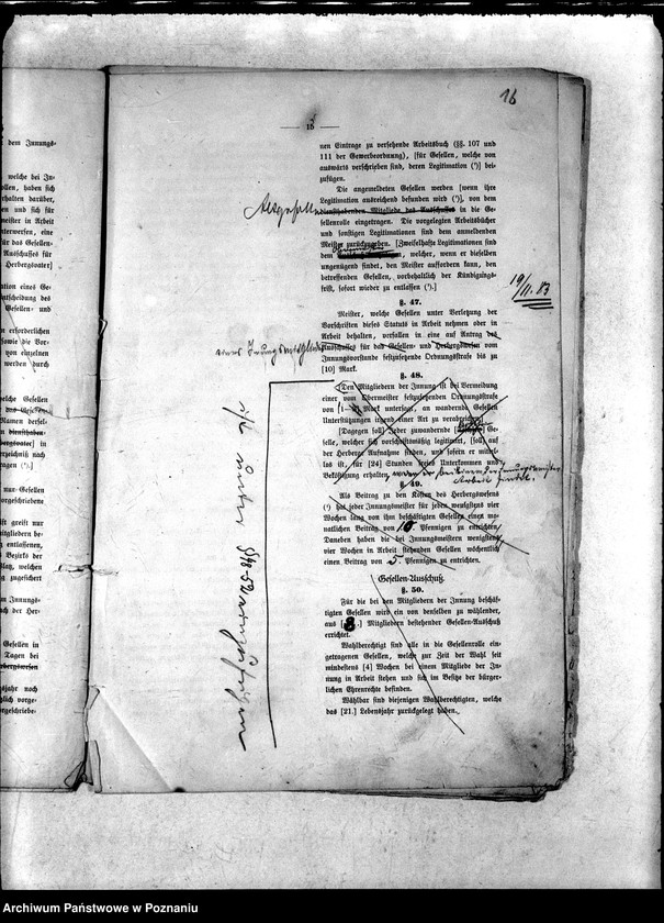 Obraz 19 z jednostki "Entwurf eines Innungs-Statuts auf Grund des Reichs-Gesetzes vom 18. Juli 1881"