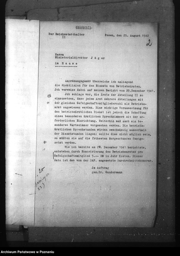 Obraz 6 z jednostki "Einsetzung eines Vertrauensarztes und Errickung eines Sprechzimmers"