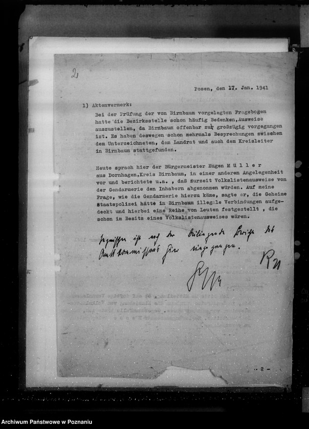 Obraz 6 z jednostki "Zarządzenia i korespondencja władz w sprawie niemieckiej listy narodowej"