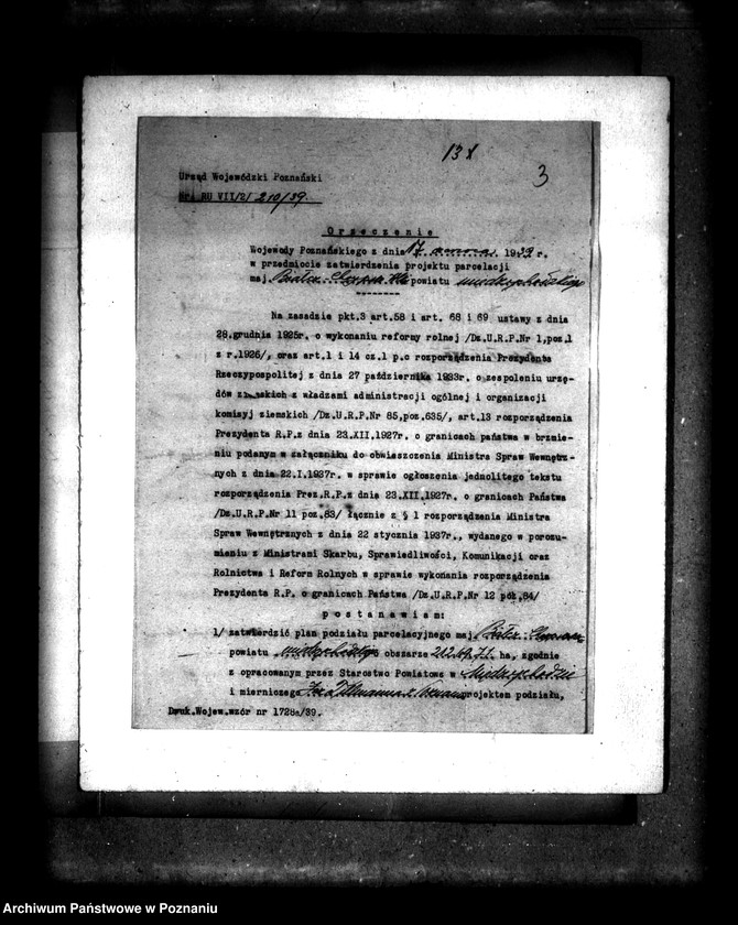 Obraz 7 z jednostki "Operat szacunkowy /parcelowanego majątku Białcz i Chrzypsko powiatu międzychodzkiego"