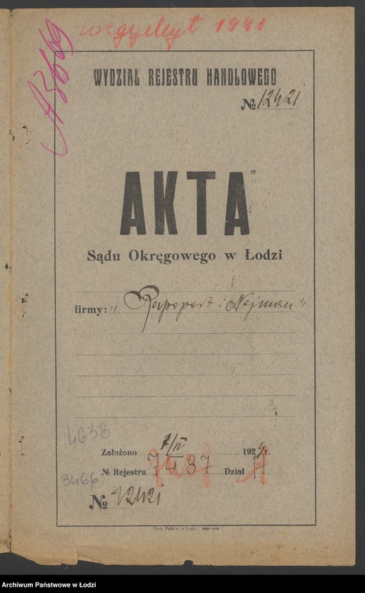 Obraz 2 z jednostki "Rapaport i Nejman- wyrób i sprzedaż pończoch"