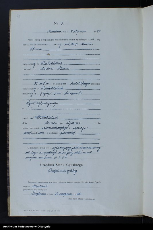 image.from.unit.number "Księga zgonów Nr 1 - 38,1 - 42,1 - 45 i 1 - 62 /brak lat 1890 - 1895/ /przepisana w języku polskim z oryginału niemieckiego w dniach16.07.-22.08.1950"