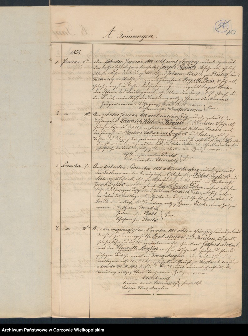 image.from.unit.number "Duplikate der Kirchenbücher der durch spätere Ehe erfolgte Legitimation unehelicher Kinder der katholischen Pfarrkirche zu Landsberg an der Warthe"