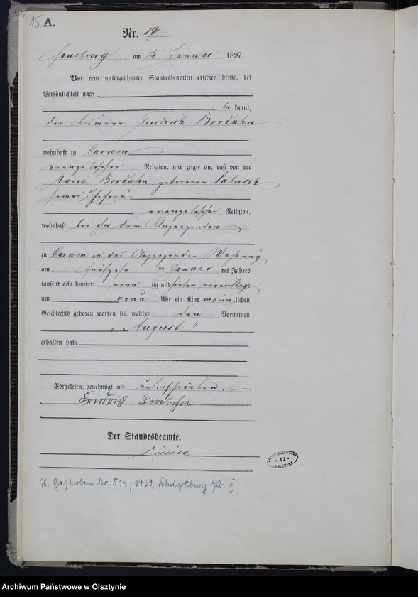 image.from.unit.number "Geburts-Haupt-Register Nr 1 - 321"