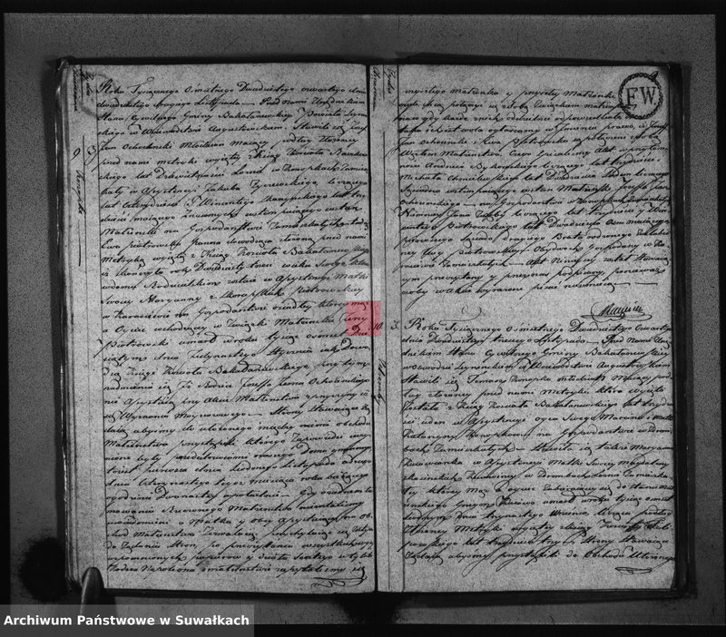 Obraz 11 z jednostki "Akta Zaślubionych Urzędnika Stanu Cywilnego Gminy Bakałarzewskiey Na Rok 1824-ty"