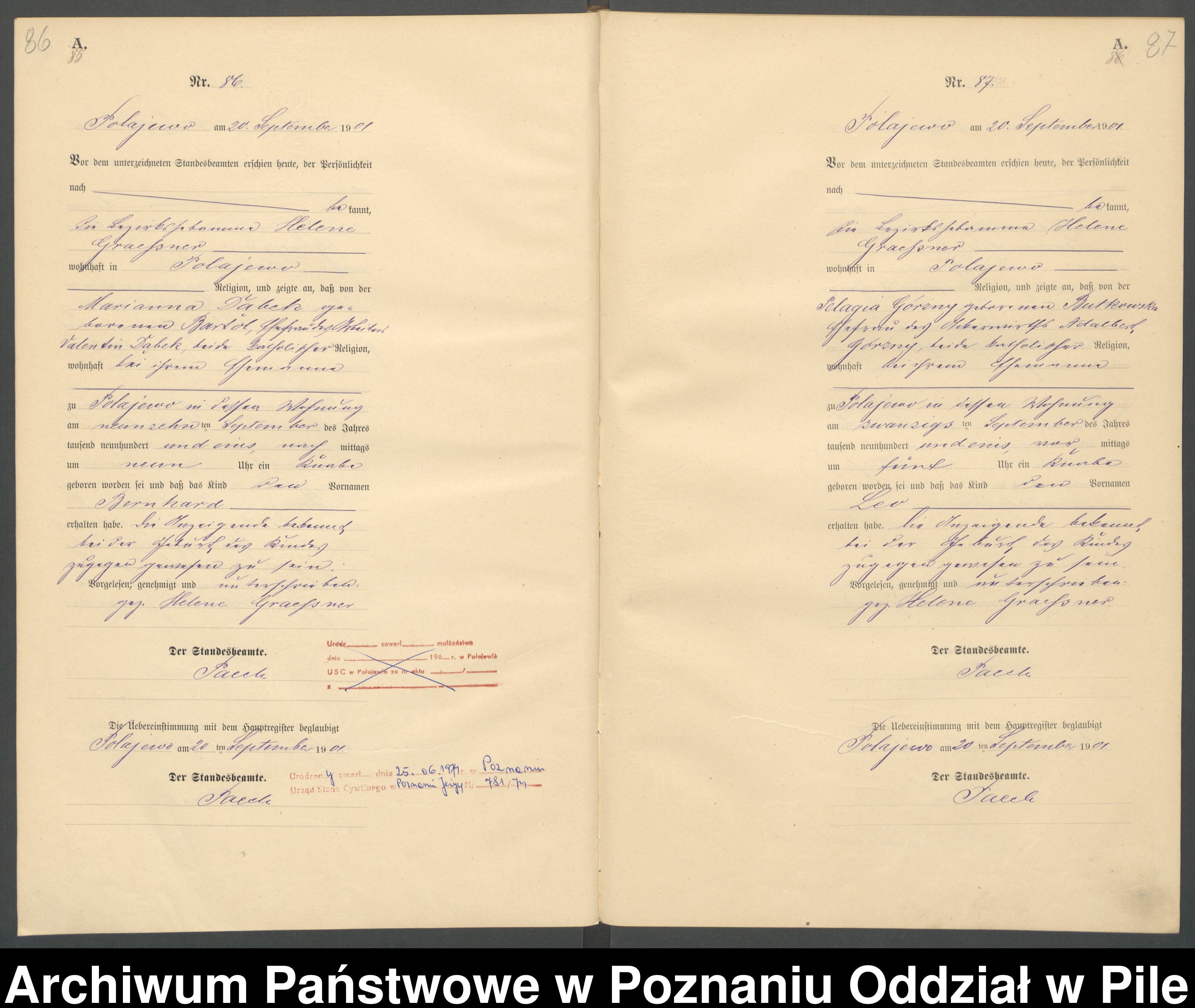 Skan z jednostki: Księga urodzeń