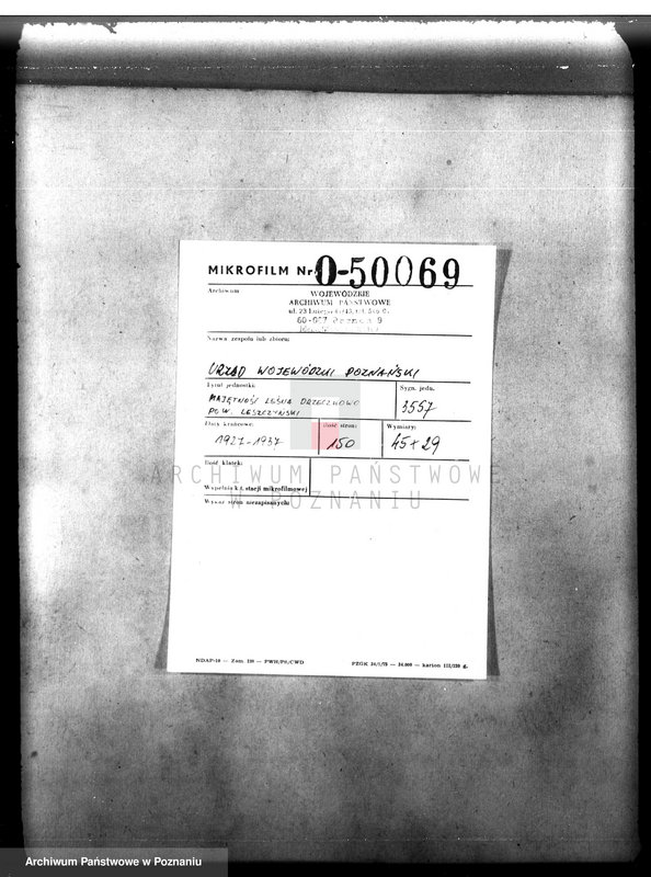 Obraz 2 z jednostki "Majętność leśna Drzeczkowo powiat leszczyński"