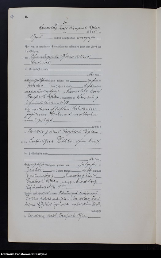image.from.unit.number "Heiraths-Neben-Register Nr 1 -16 [ Księga małżeństw- wtóropis ]"