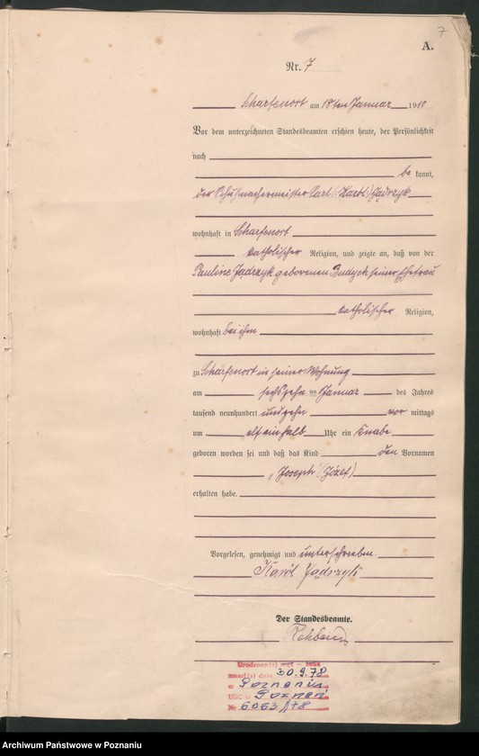 Obraz 10 z jednostki "[Rejestr główny urodzeń]"